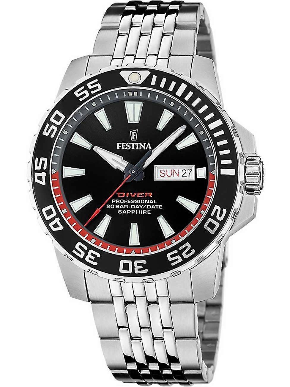 Festina F20661/3 男士手表专业潜水员 45 毫米 20 大气压