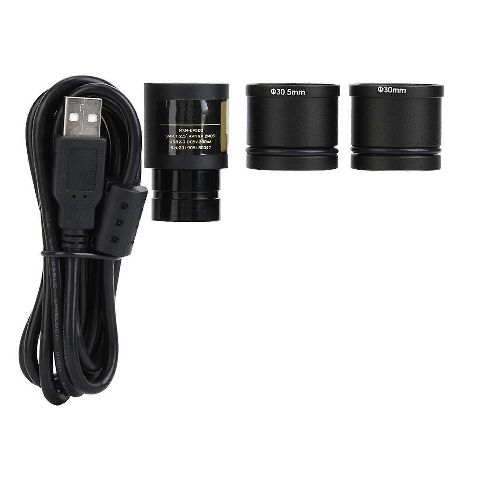 5MP USB 2.0 ηλεκτρονικός προσοφθάλμιος φακός για 23.2mm 30.0mm 30.5mm κίνηση μικροσκοπίου ελεύθερη με δύο δακτύλιο προσαρμογέα