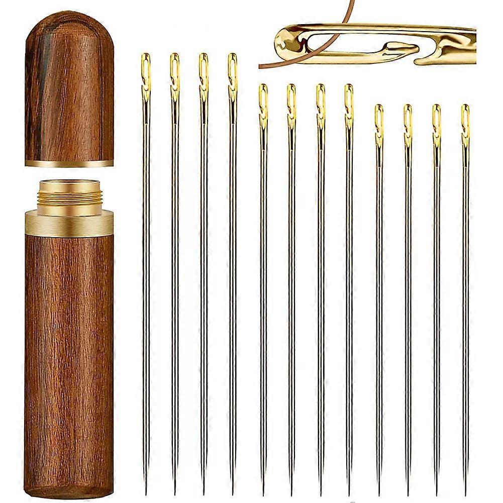 Self-Threading Needles,Sewing Needles for Hand Sewing,for the Elderly,Easy Side Threading Stitching