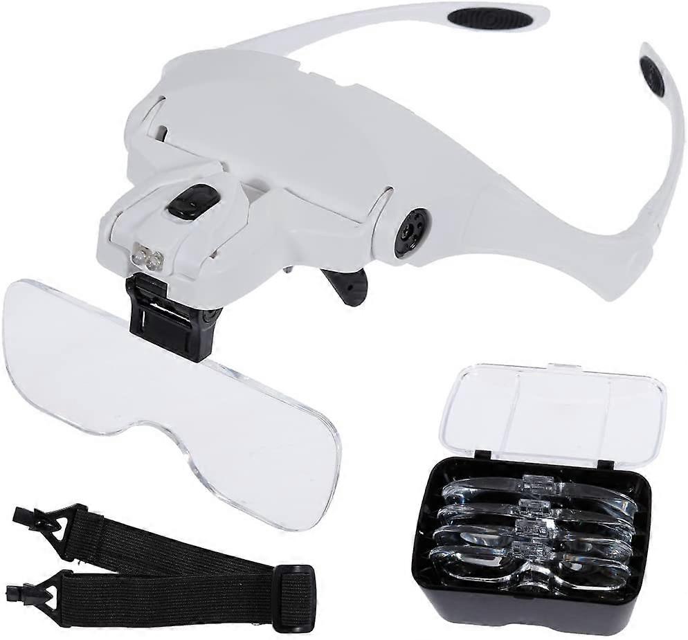 Magnifying glass 2 LED light 5 Adjustable lens