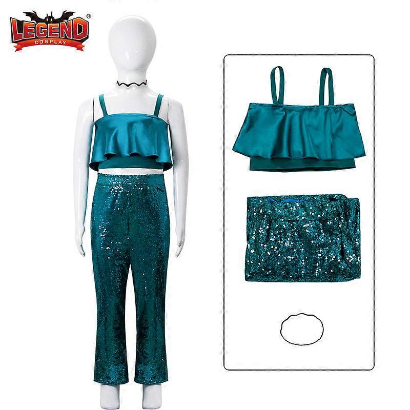2023 film rubino gillman adolescente kraken costume cosplay sirena top pantalone collana accessori halloween vestito per bambini adulto