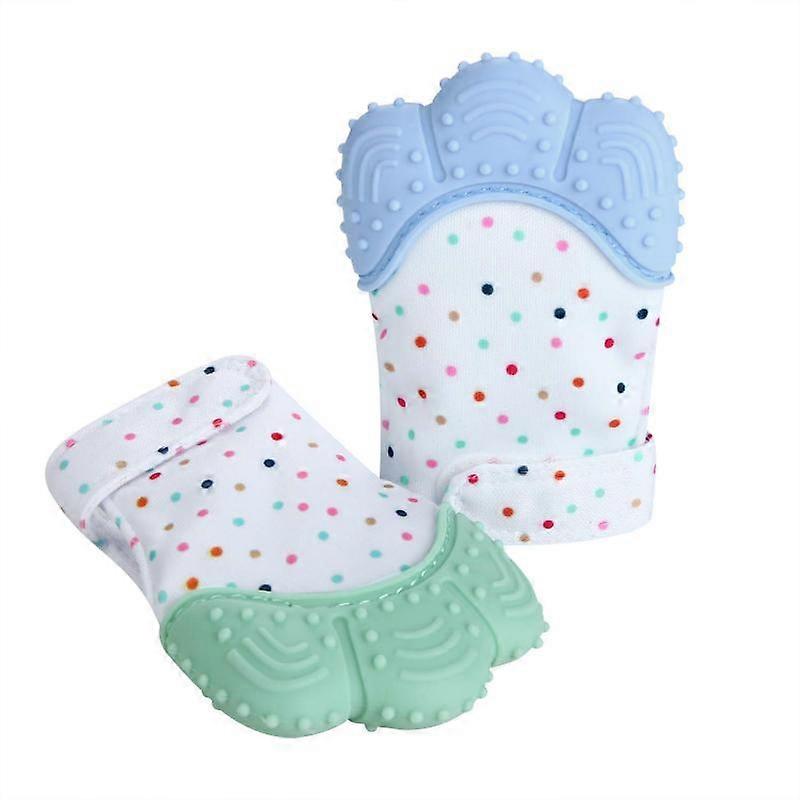 2 pieces of infant bite silicone molars gloves