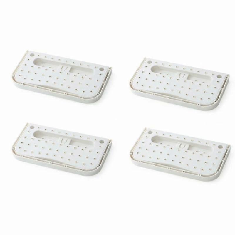 Bathroom household non-perforated slippers storage rack 4 pieces (white)