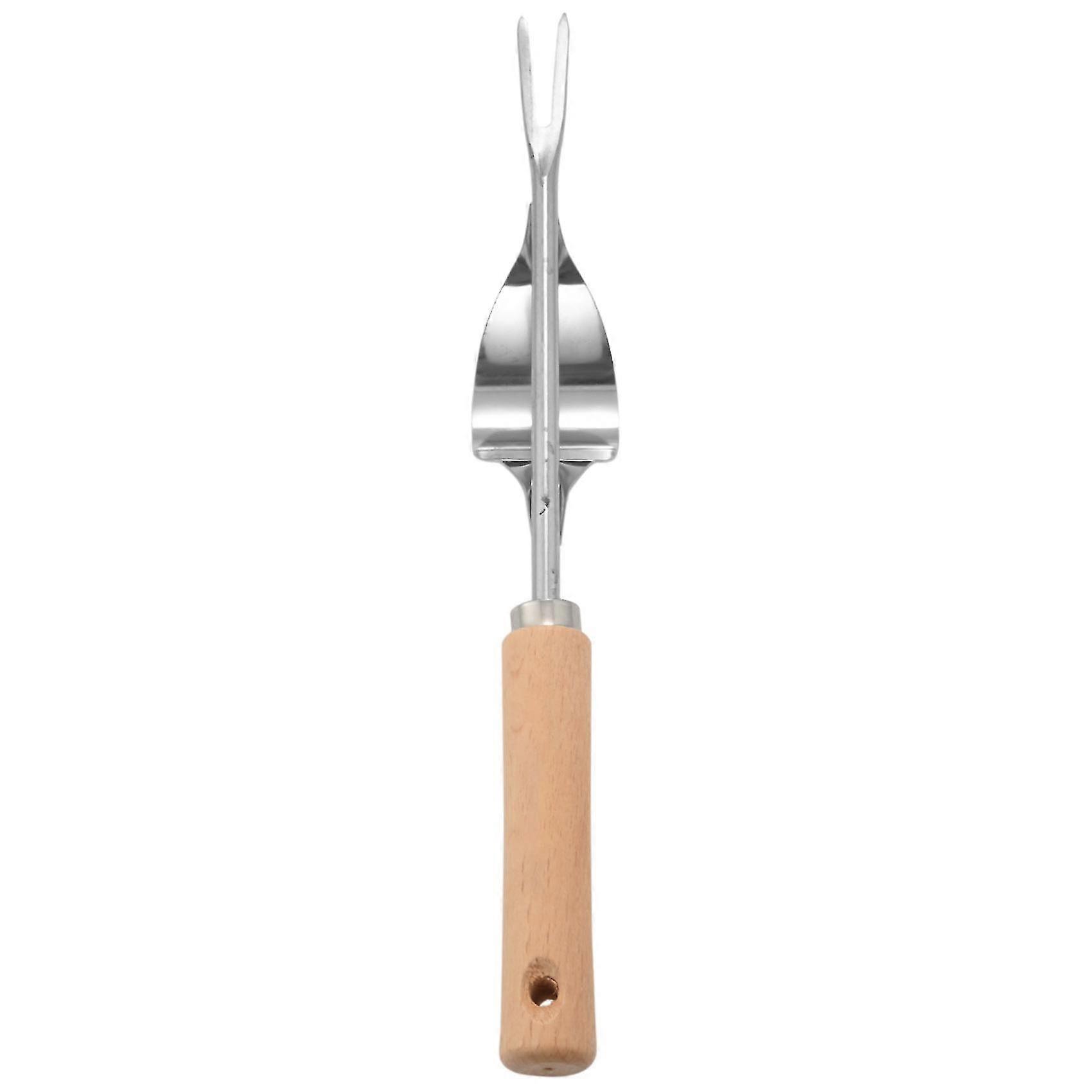 Wood Handle Stainless Steel Garden Weeder Hand Weeding Removal Cutter Puller Tools Multifunction We