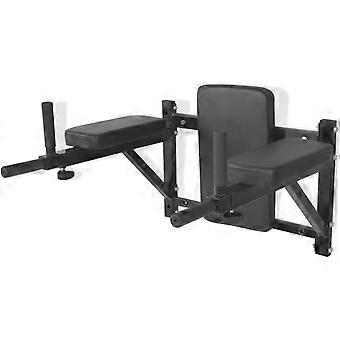 Wandmontierte Fitness-Dip-Station Schwarz