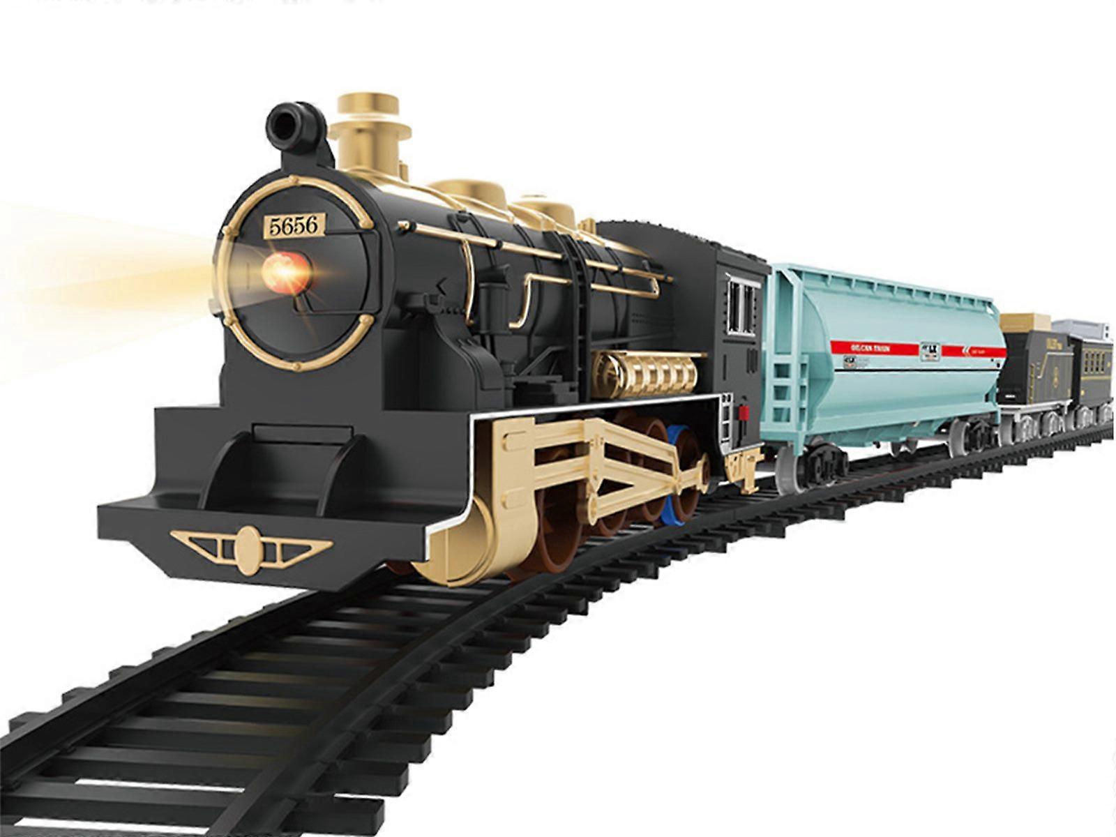 Electric Train Toy Set with Lights and Sounds Railway Model Toys Style 2