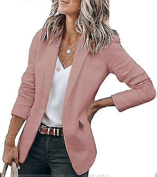 Blazers décontractés pour femmes Open Front Manches longues Vestes de bureau de travail Blazer