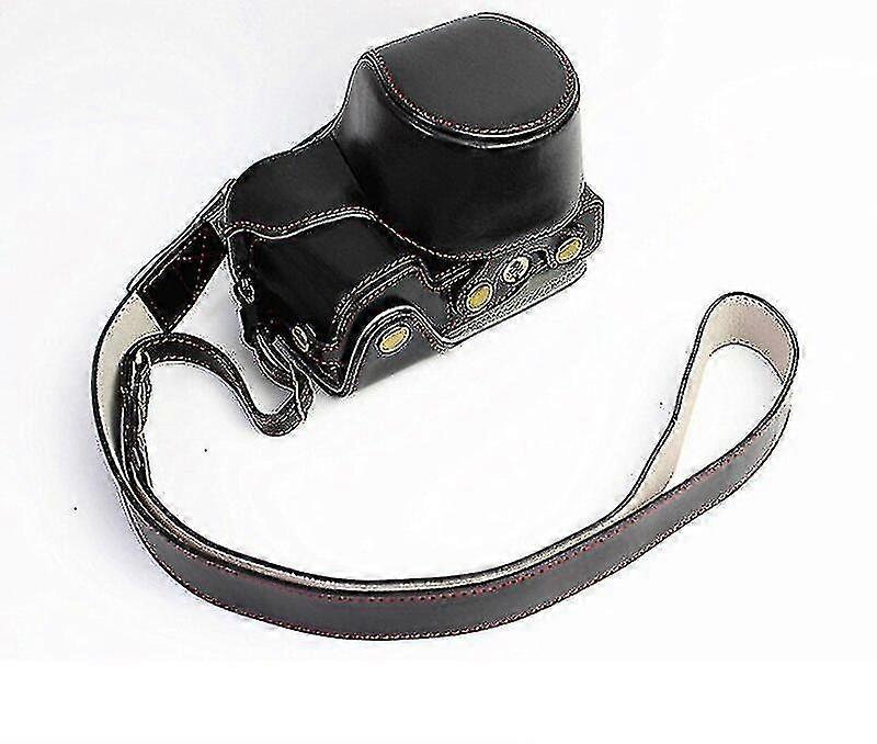 Sony A6000 Ilce-6100 A6100 A6400 A6300 Ilce-6400用PUレザーケースカメラバッグバッテリー開口部付き保護カバーポーチ