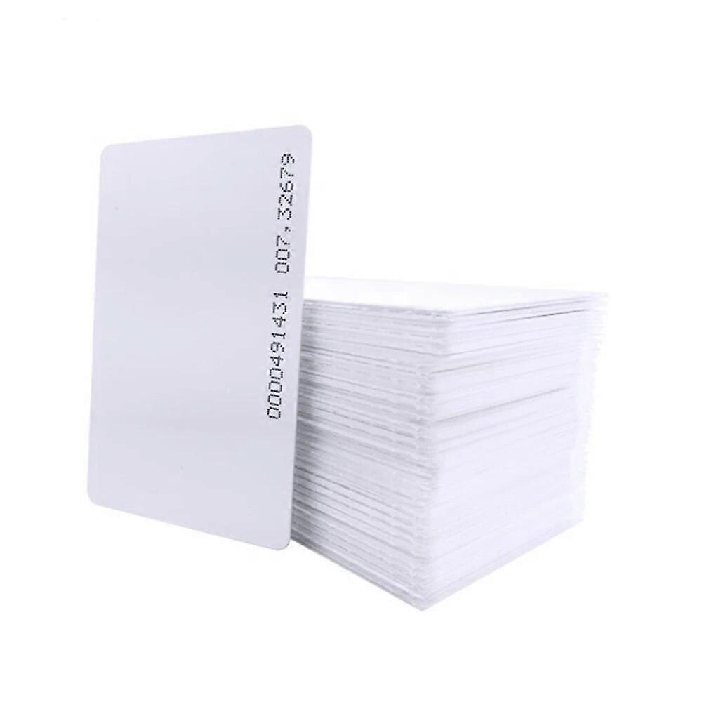 100/200pcs 125KHz Proximity Smart Card TK4100 ID Card for Access Control Device time attendance PVC White Card With Serial