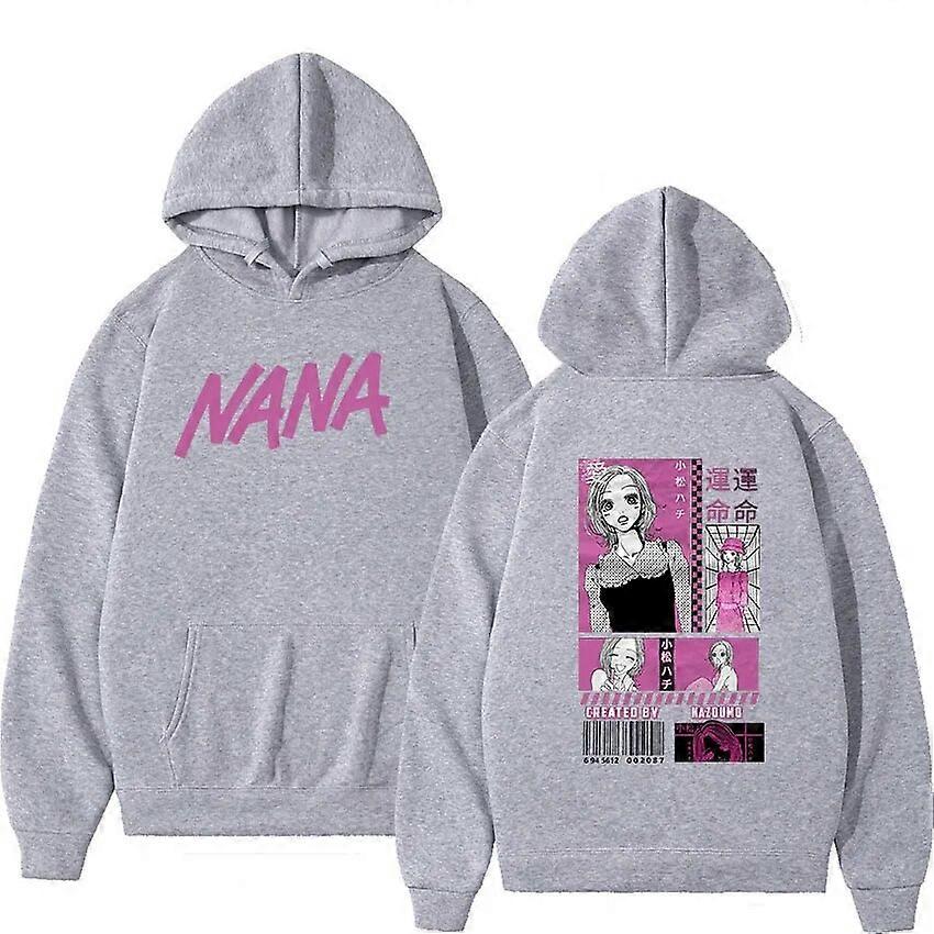 Japanse Anime Nana Osaki Hachi Komatsu Hoodie Black Stones Band Manga Sweatshirts Heren Damesmode Truien Y2k Streetwear Gary