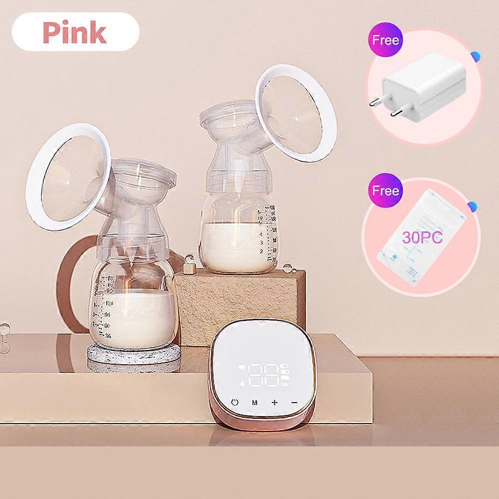 Redkid Double Electric Breast Pump Rechargeable Nursing Breast Pumps with LED Display Portable Anti-