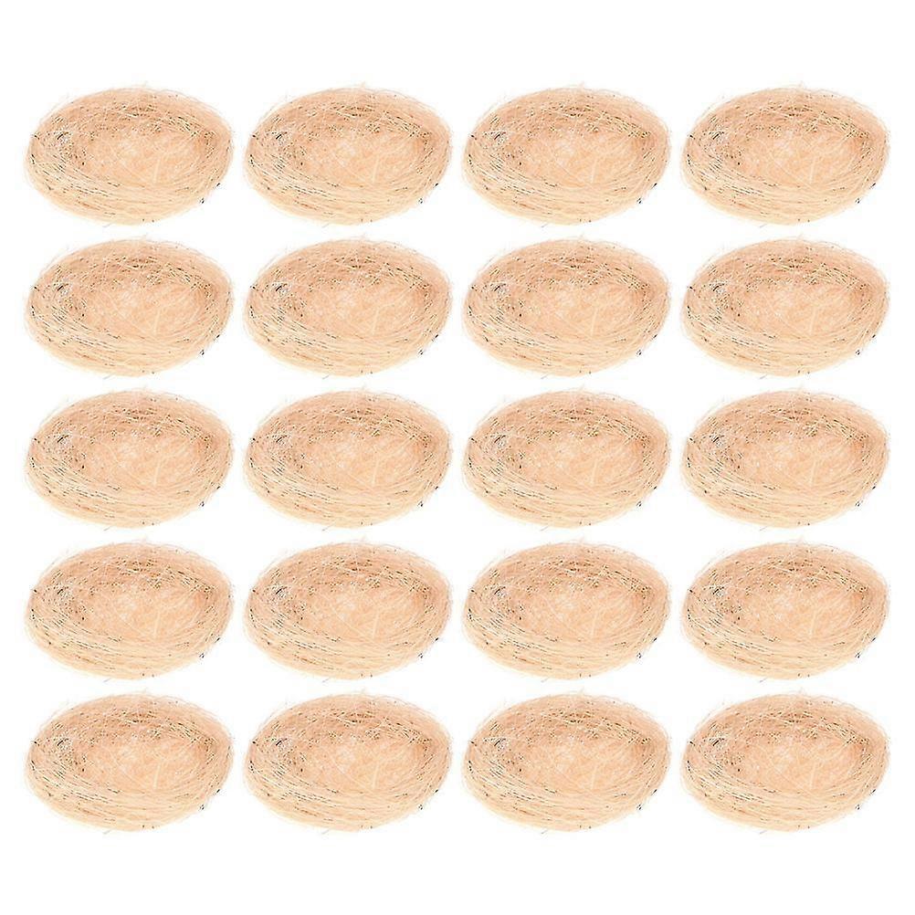 20Pcs Artificial Bird Nests Decorative Photo Props Bird Houses for Home Garden Z