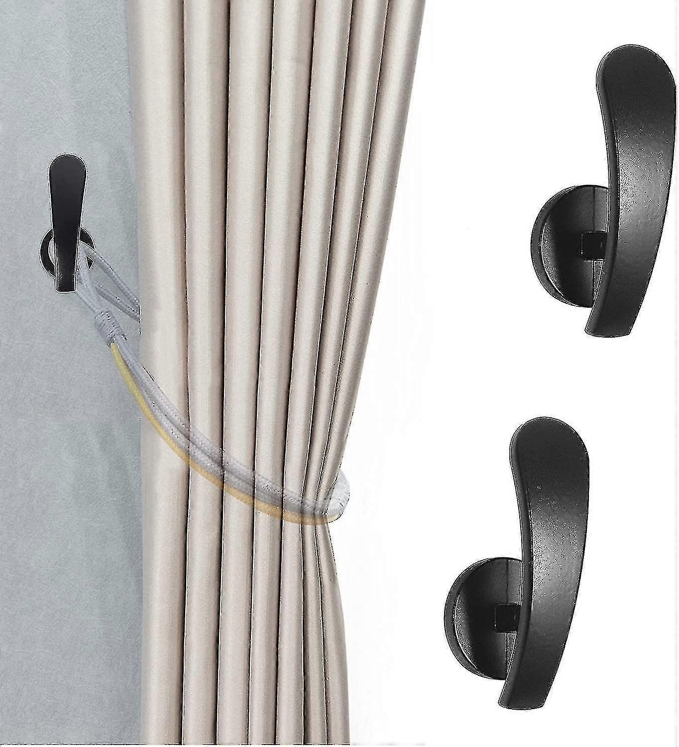Curtain Holdbacks, 2pcs, Black