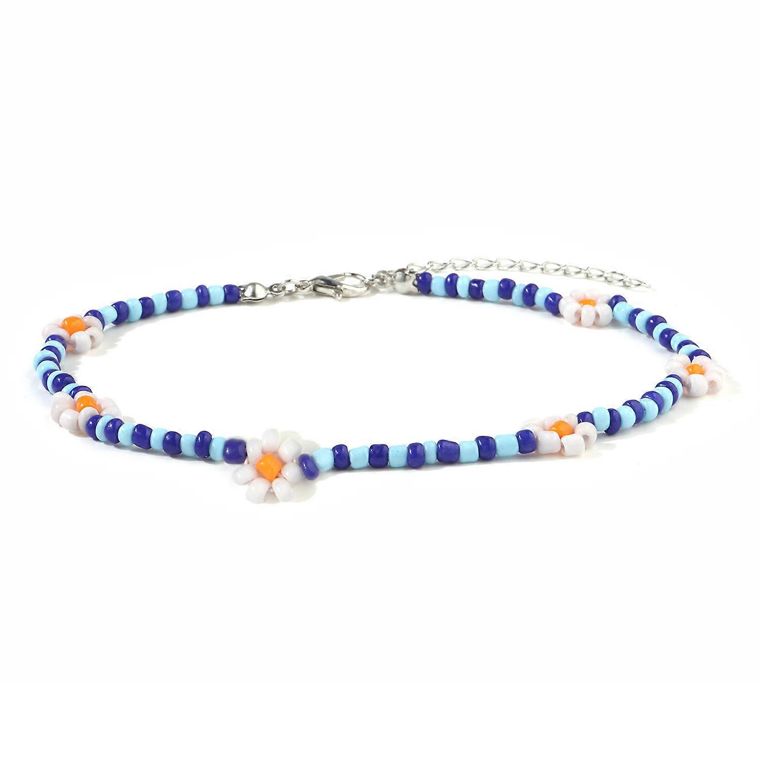 Women's anklets, bridal anklets colorful acrylic flowers ladies j