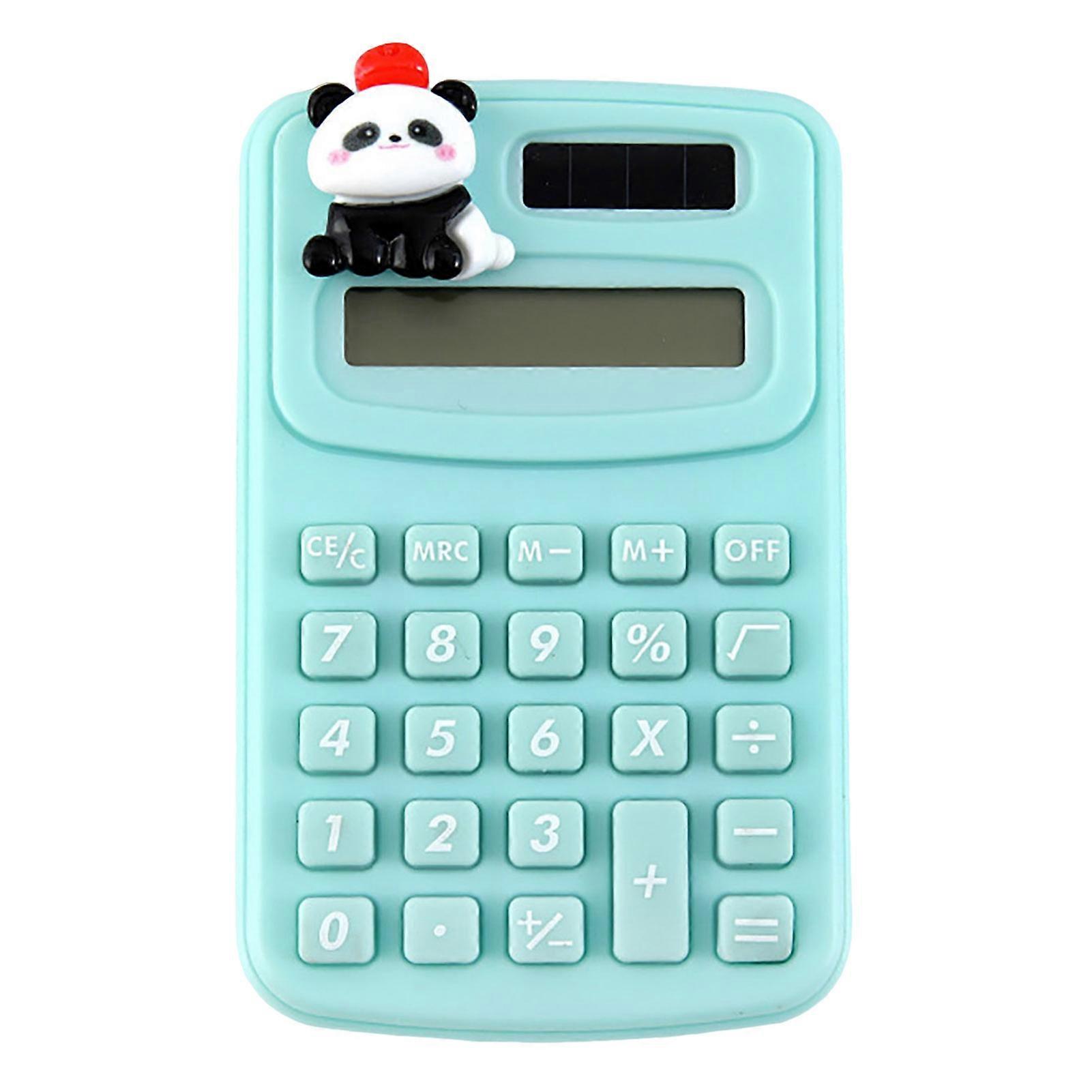 Portable Panda Calculator Plastic Rubber Buttons Small Lightweight Mini Calculator Office Students School Supplies