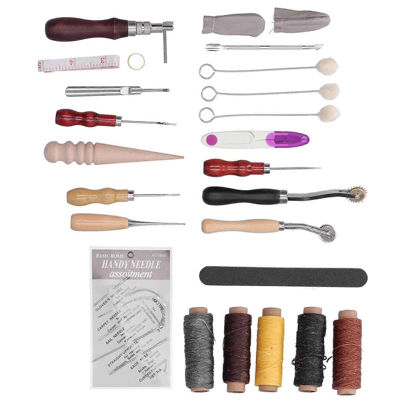 31PCS Leather Sewing Tool Set DIY Hand Stitching Accessories