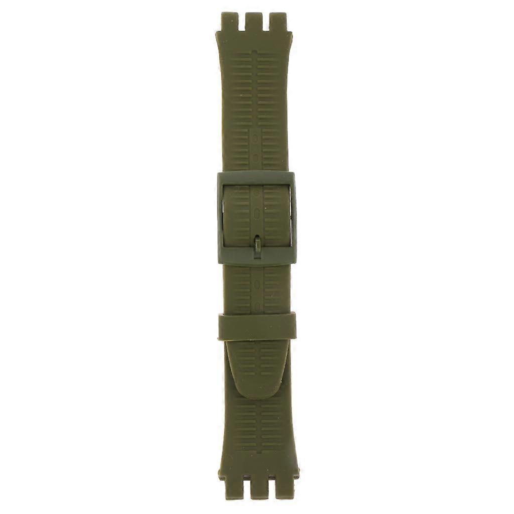 19mm Silicone Rubber Replacement Watch Bands Waterproof Dark Green