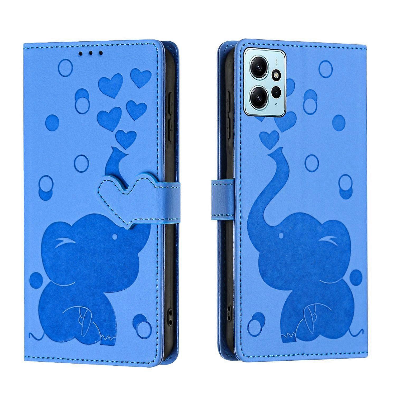 Elephant Embossed Leather Case For Redmi Note 12 4G