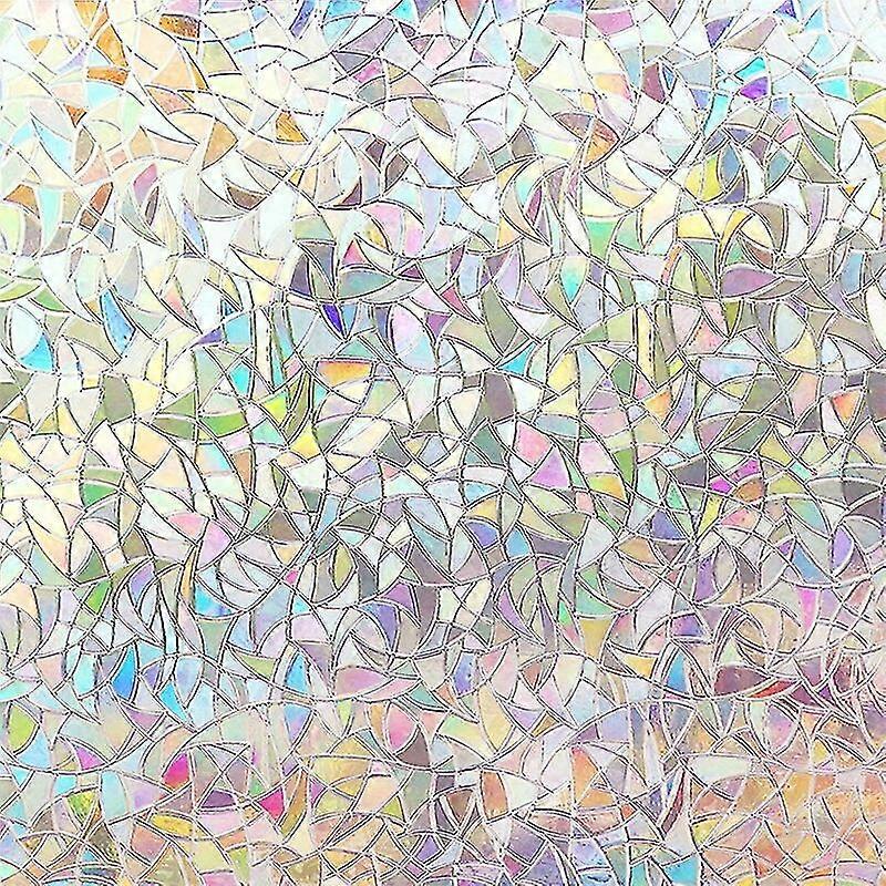 Window privacy film static window clings vinyl 3d window decals window stickers rainbow window film for control anti uv