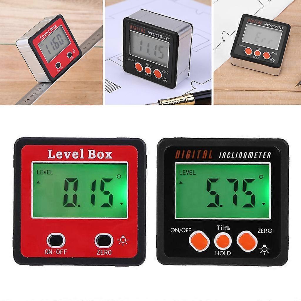 2x LED Digital Inclinometer Level Box Measuring Device Protractor Finder Protractor
