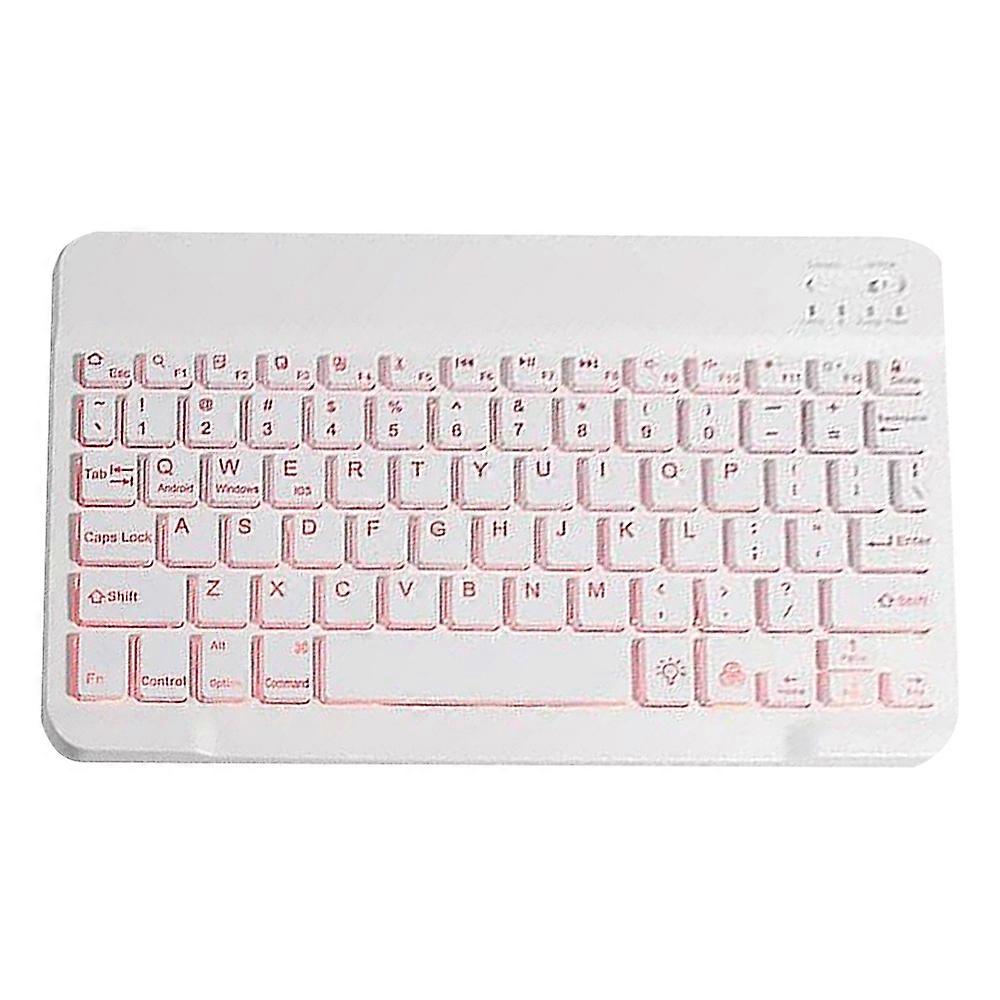 Wireless Keyboard, Multi-Device Bluetooth Keyboard, Ergonomic Computer Keyboard for iOS, Android, Windows Desktop/Laptop/PC - White