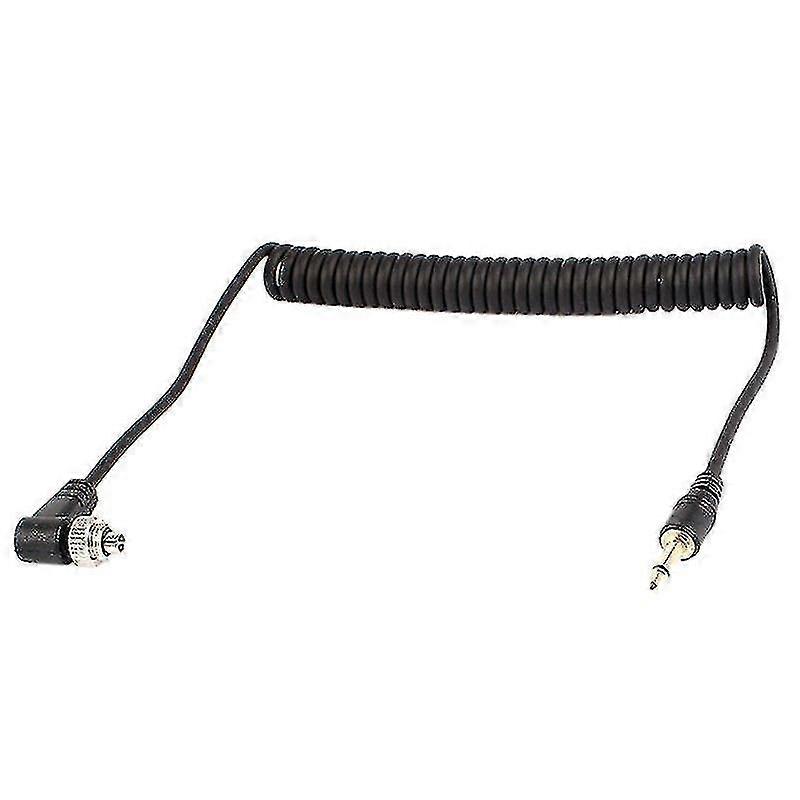 3.5mm To Male Pc Flash Sync Cable Screw Lock For Trigger Studio Light-DF