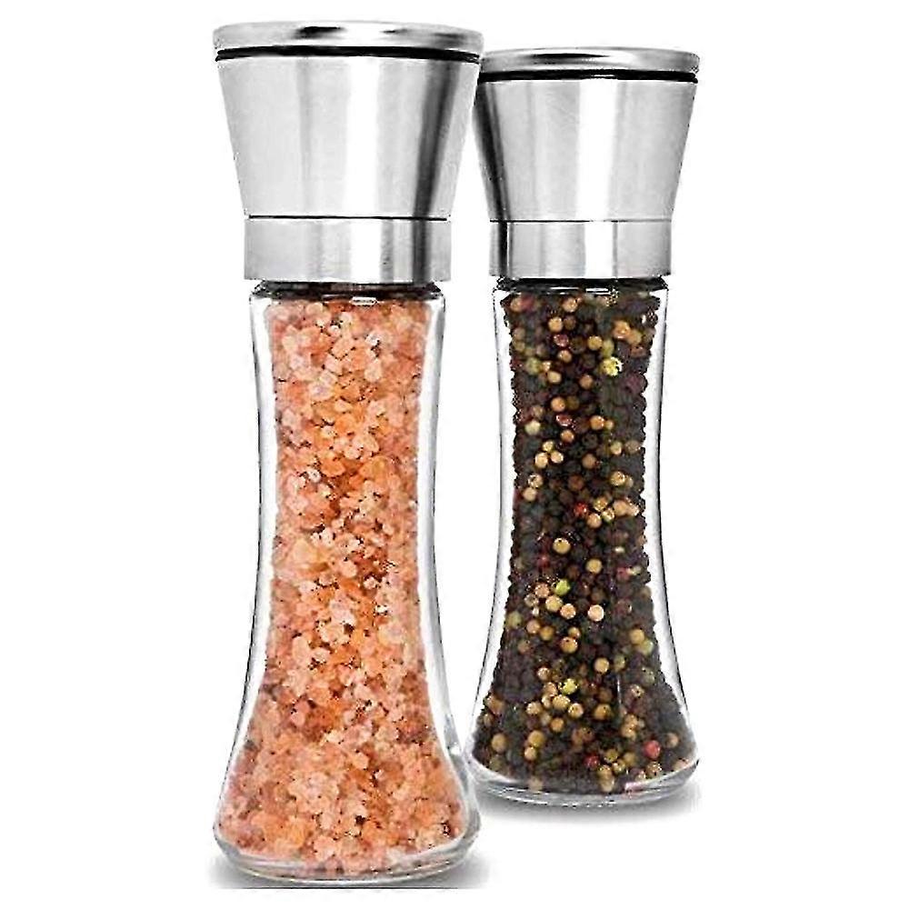 2 stykke sett premium rustfritt stål salt og pepper grinder