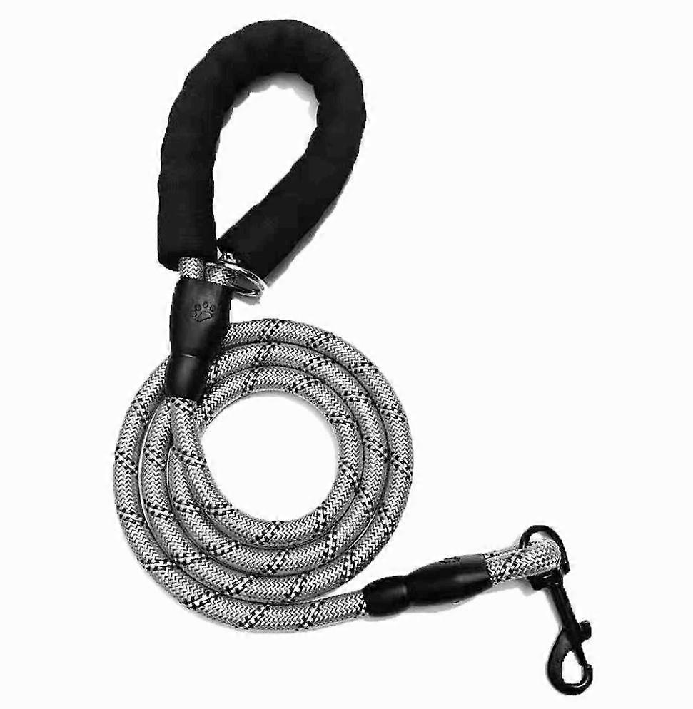 5FT犬リードロープリーシュ大リードナイロンパッド入りソフトウォーキング反射三つ編み
