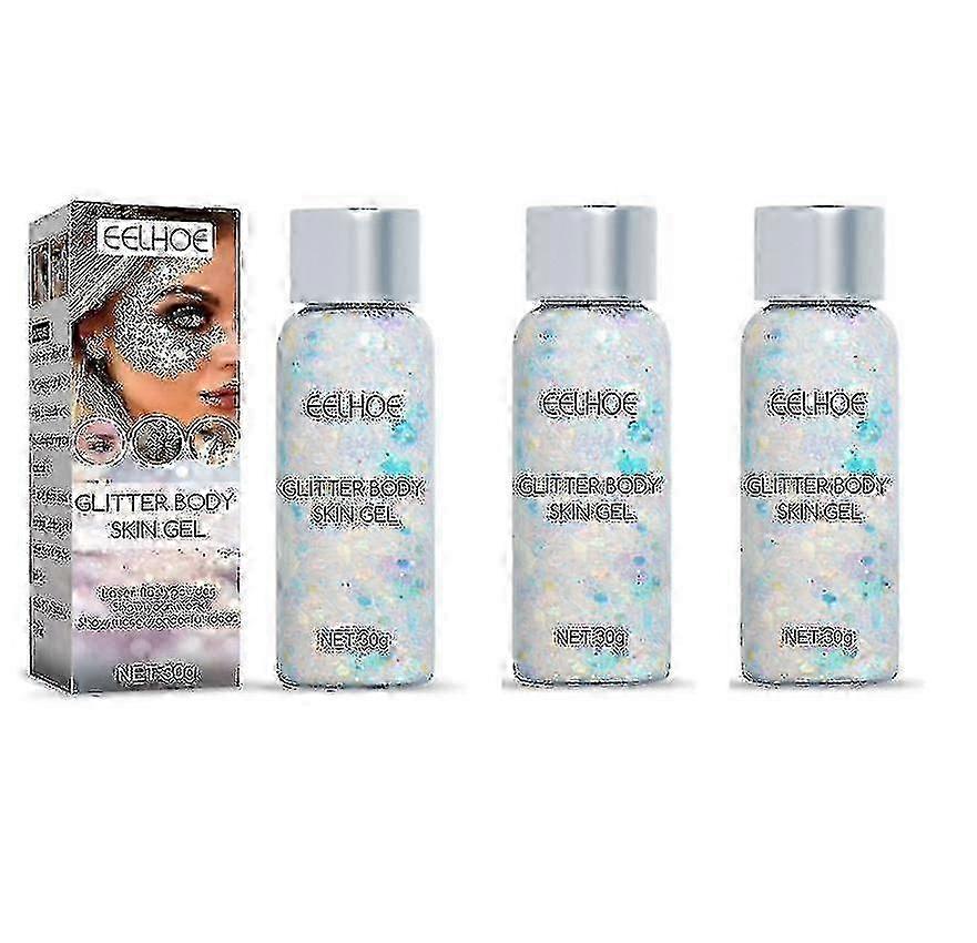 Sequin Gel Set Makeup Fish Scale Sequin Gel Glitter Stage Performance Eyeshadow