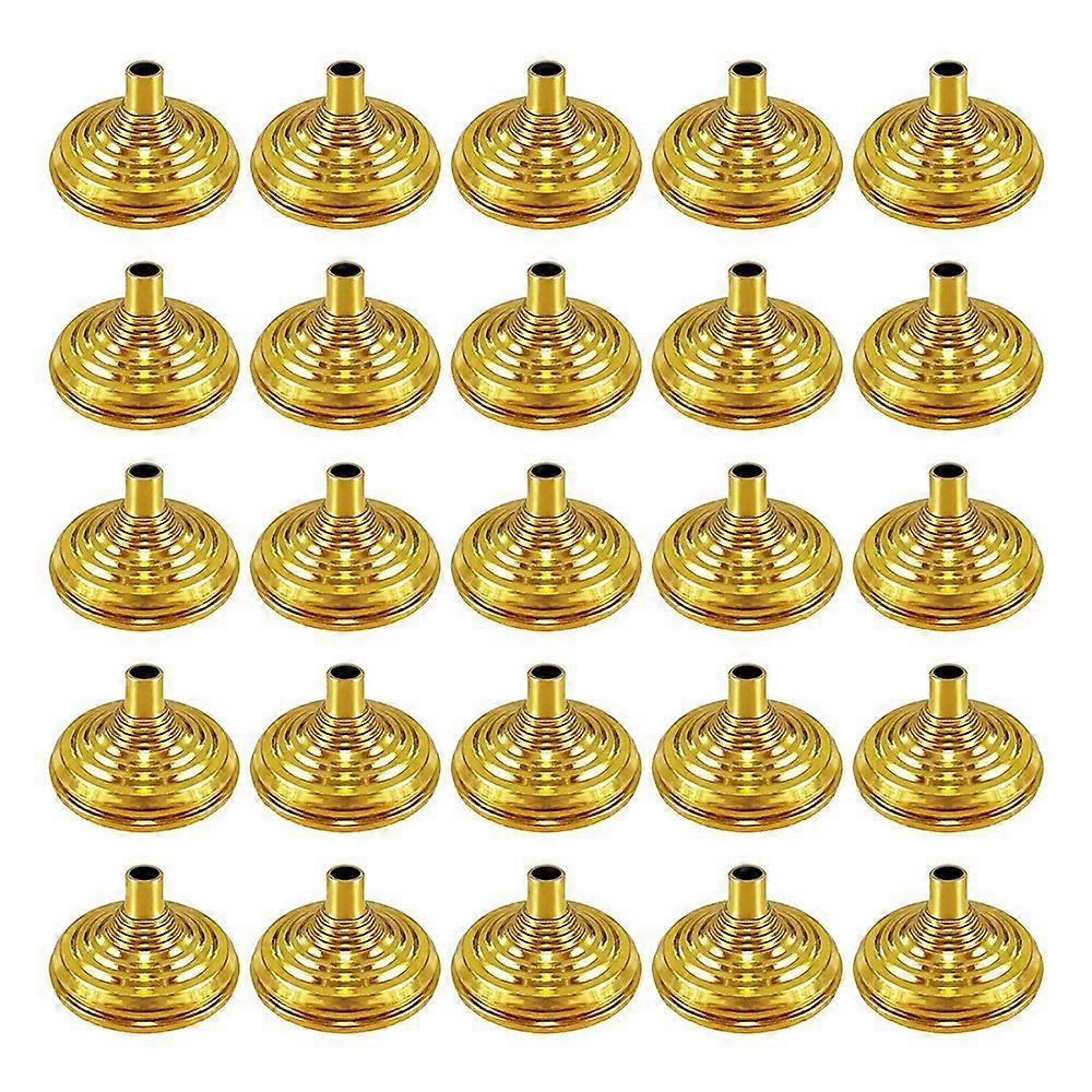 25Pcs Gold Mini Hand Held Flag Stand Base Table Flag Base Bar Restaurant Party Conferences Desktop Display Decoration