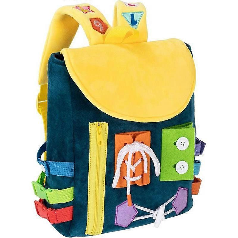 Busy Board - Toddler Backpack With Buckles And Learning Activity Toys - Develop Fine Motor Skills And Basic Life Skills