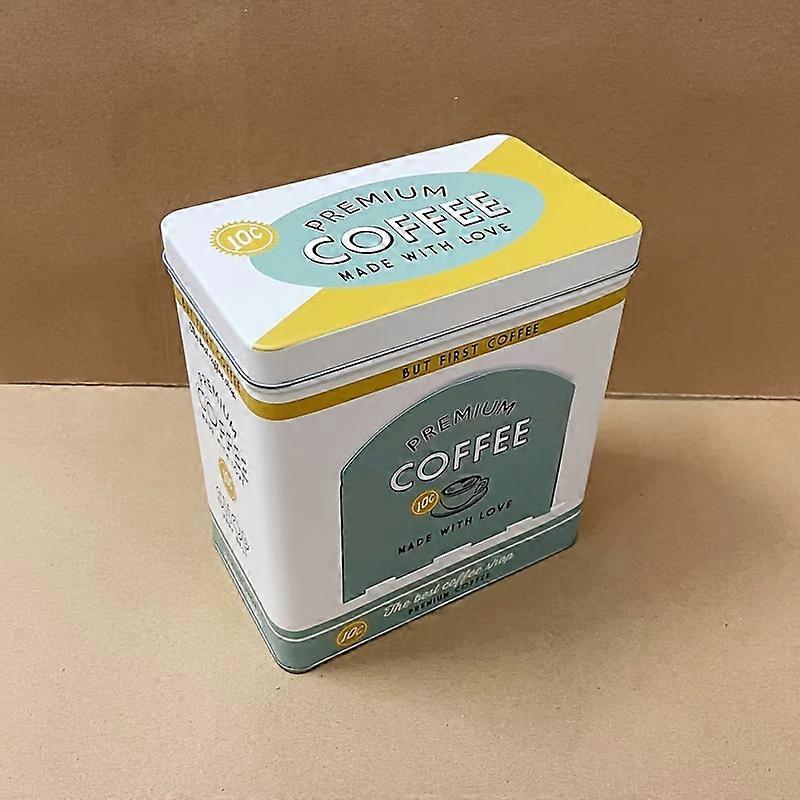 1pc Metal Cookies Storage Box With Side Opening Door, Durable Tea Can, Candies Storage Container, Household Storage And Organization For Bedroom, Bath