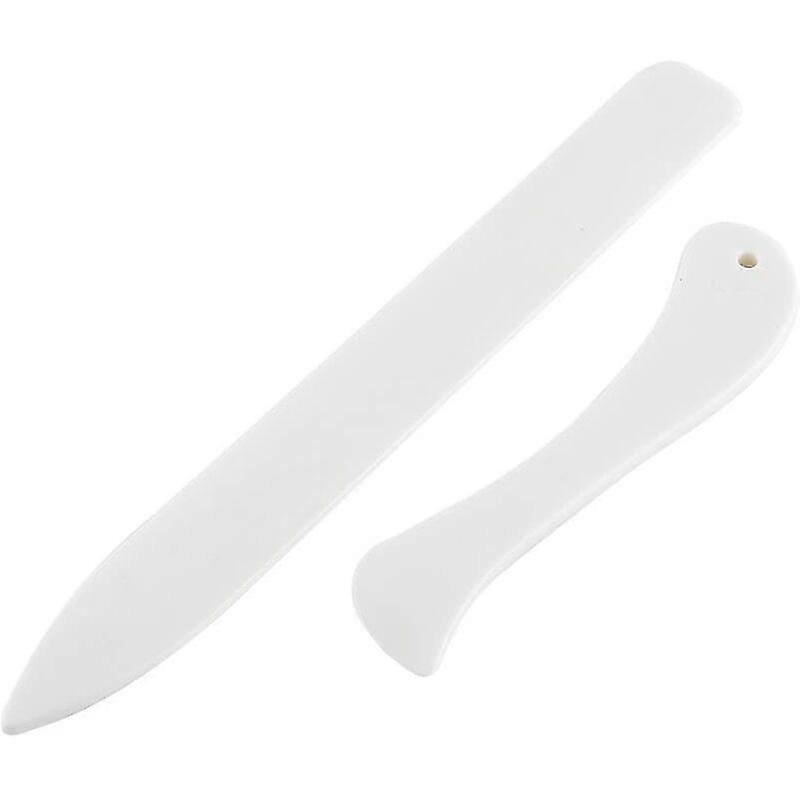 2pcs Bone Folder Tool Paper Creaser Set Dotting Tool For Paper Craft Book Binding Card Making Diy Office Supplies Handmade Leather Burnishing