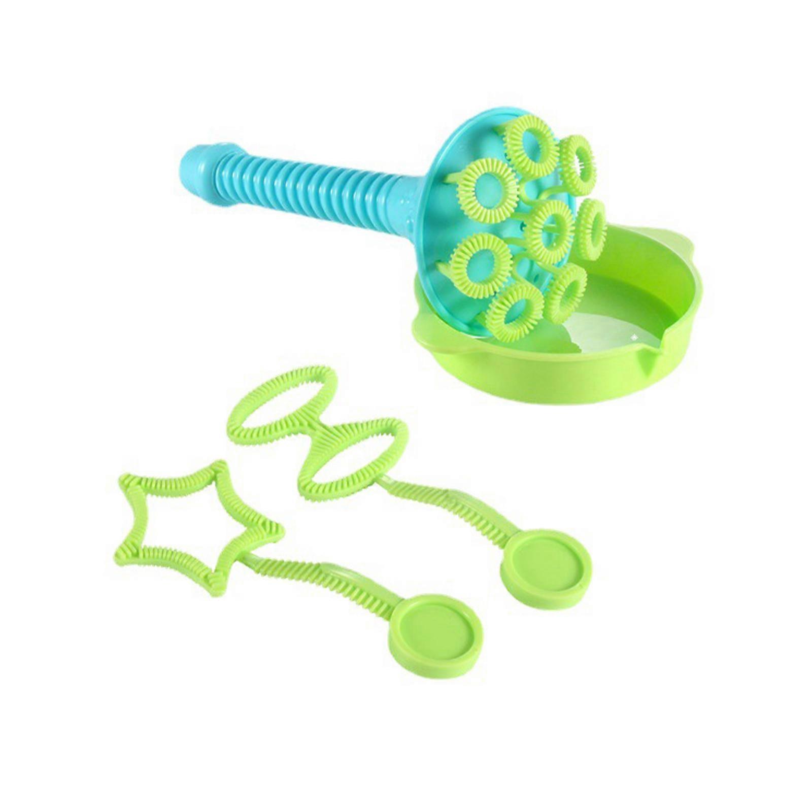 Bubble Blower, Trumpet Shaped Bubble Wand with Round Tray Bubble Makers Blowing Hundreds of Bubbles, Reusable Bubble Machine Set