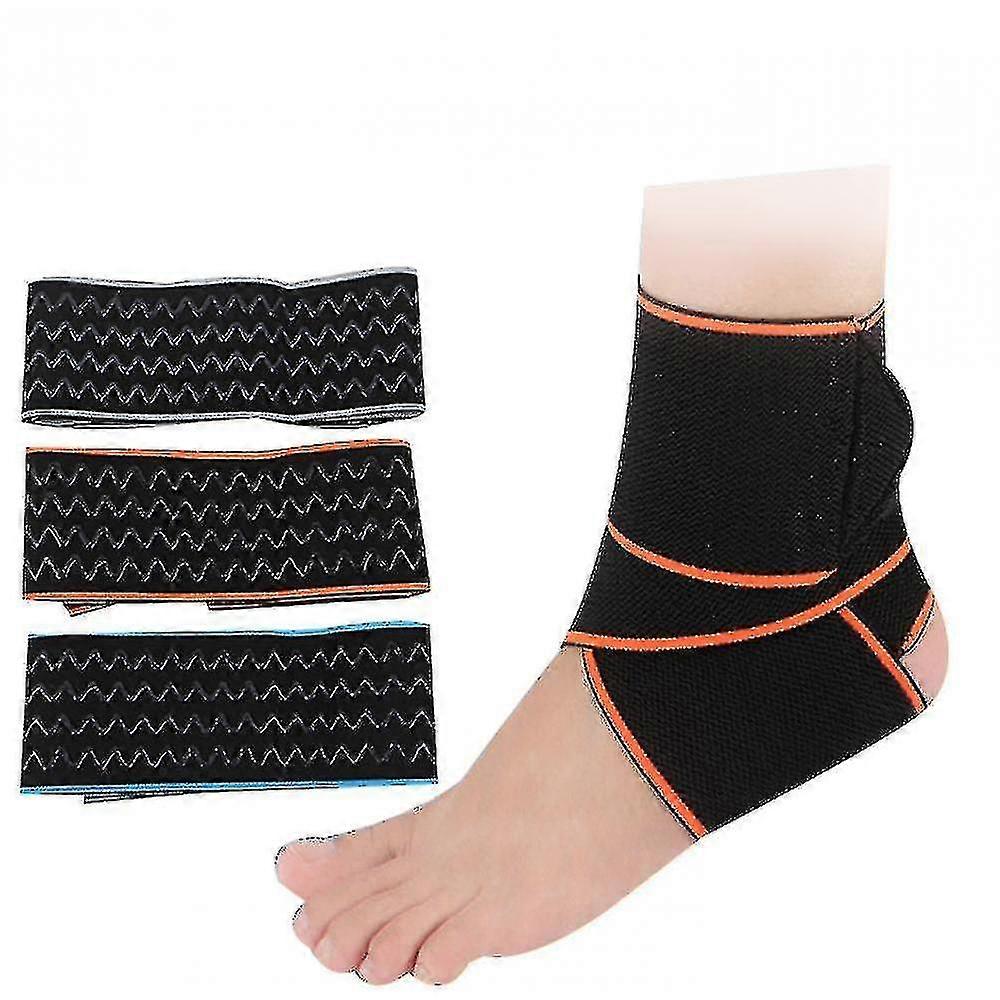 バスケットボールランニングクライミング膝パッドアウトドアスポーツ足首プロテクター(オレンジ)