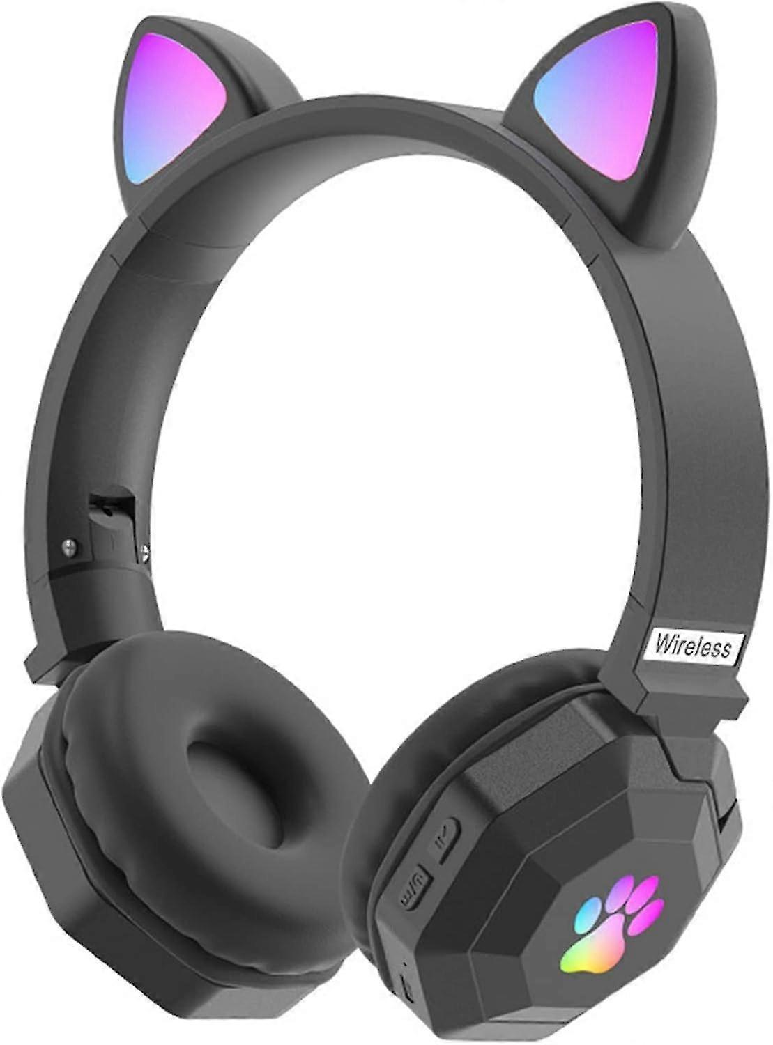 Foldable Bluetooth 5.0 Headphones, Cat Ears