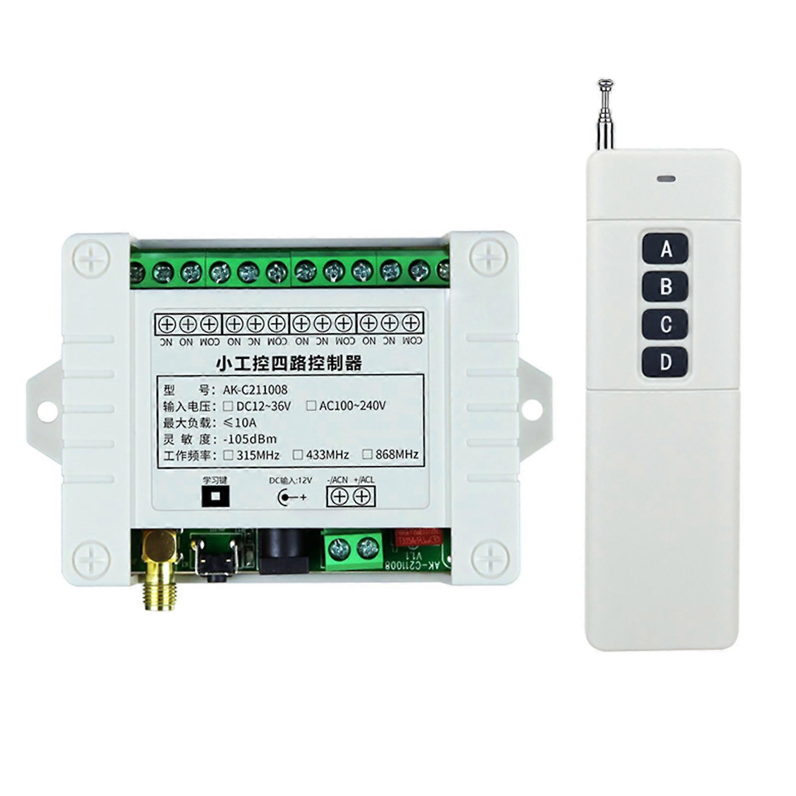 3000m for DC 12V 24V Controller RF Wireless Remote Control  System 315/433MHz