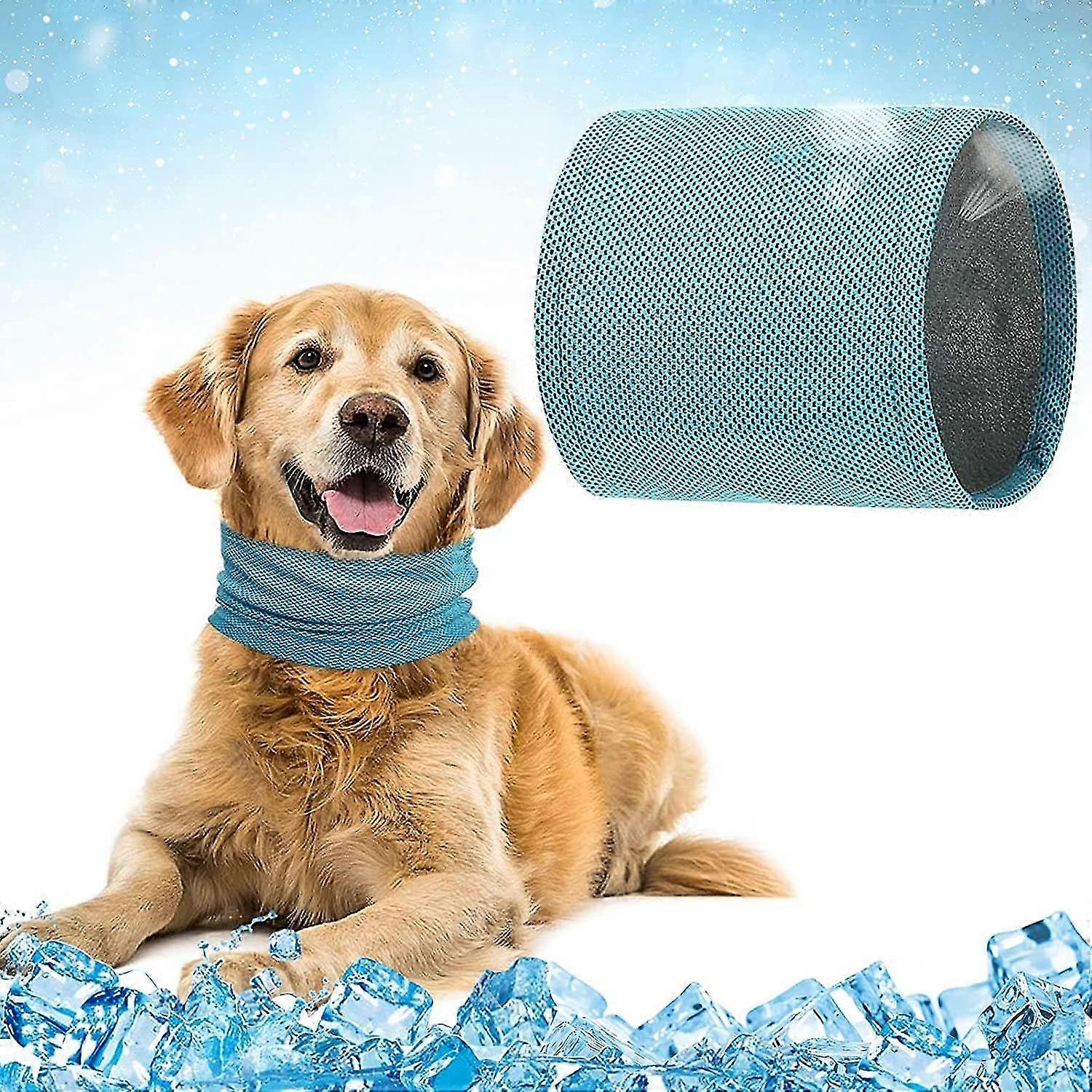 Dog Instant Cooling Bandana, Breathable Pet Self Cooling Scarf Ice Collar For Bulldog Puppy Cat
