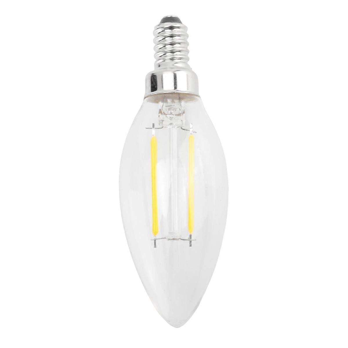 Dimmable E12 2W COB Candle Flame Filament LED Light Bulb Lamp 10*3.5cm