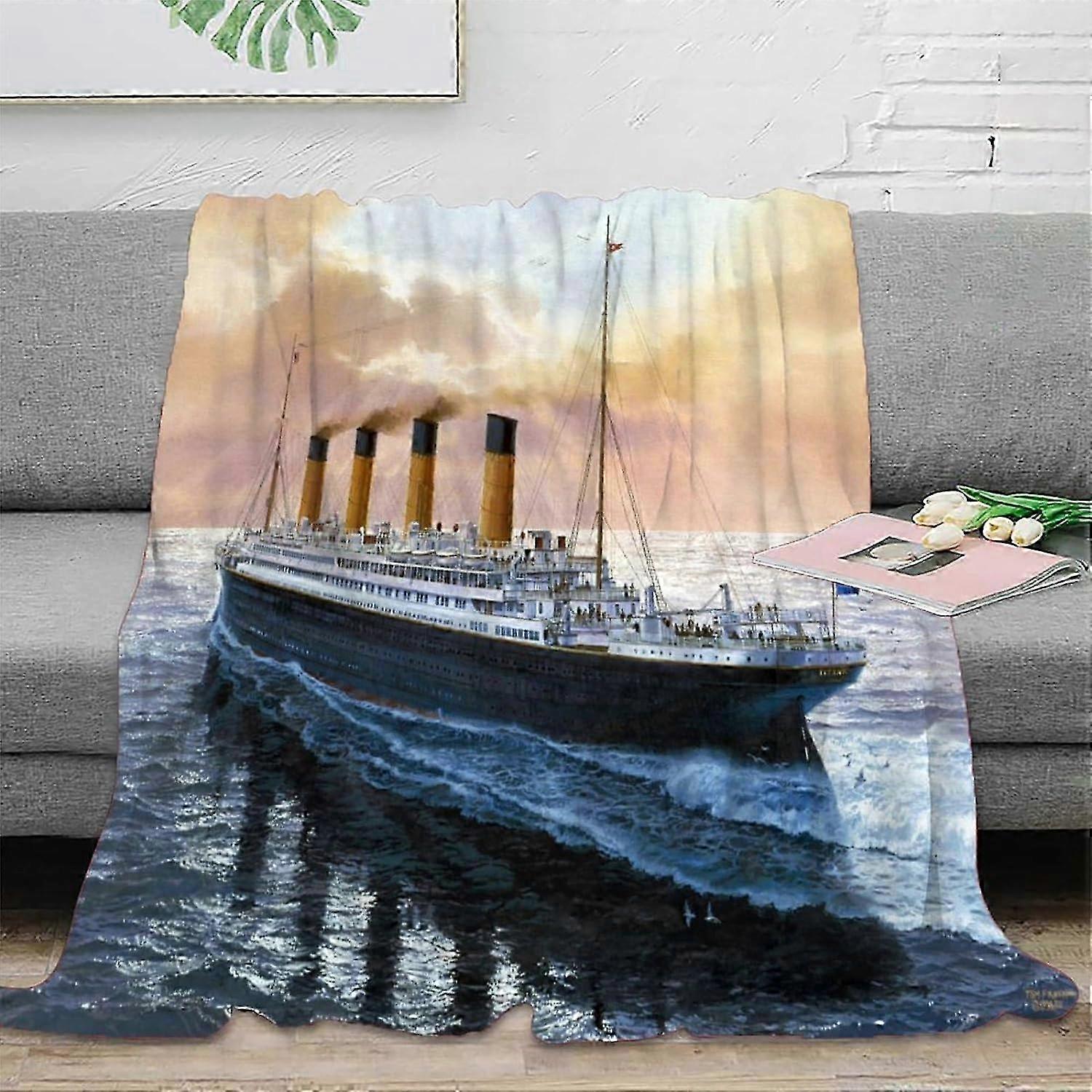Blankets,3D Printed Titanic Plush Blanket Super Ultra Soft And Fluffy Flannel Throw Blankets,Lightweight Plush And Warm Bed Blanket For Bed Sofa Car I