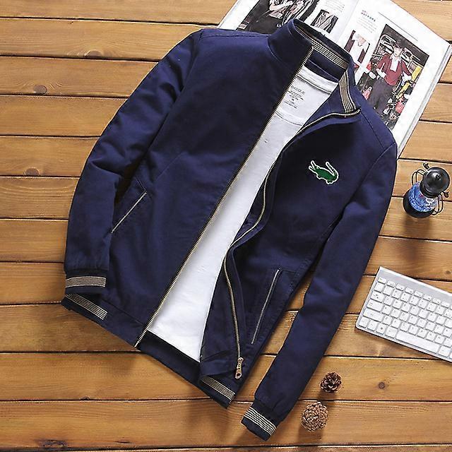 New men's high-quality embroidery casual autumn and winter style plush thickened zippered cotton jacket jacket brand jacket