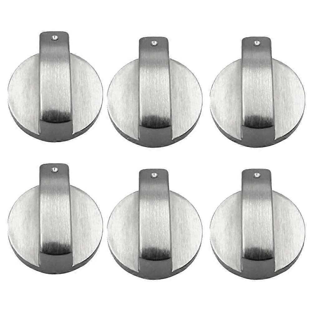 6Pcs Cooker Knobs,6mm Stove Knobs Stove Replacement Metal Knobs Accessories for Kitchen Oven Knobs