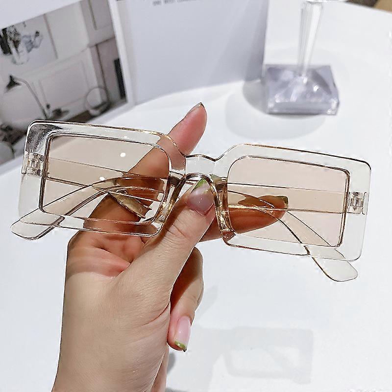 New Small Frame Rectangle Sunglasses Adult's Fashion Jelly Color Sun Glasses Adult Summer Travel Eyewear UV400 Oculos De Sol