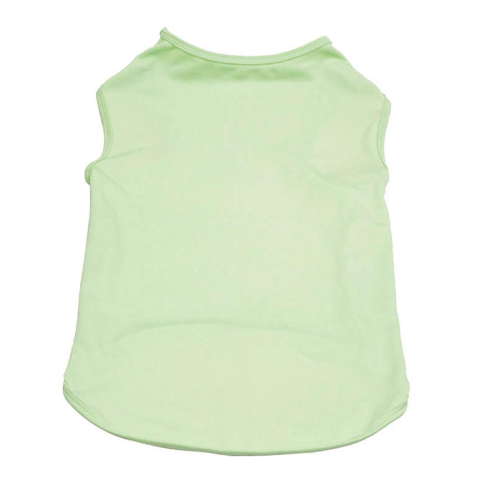 애완 동물 티셔츠 단색 드레스 업 통기성 애완견 조끼 복장 봄