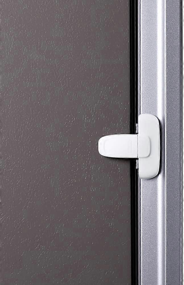 (White, 2 Pieces)Child safe single door refrigerator lock, easy to install, uses 3M VHB adhesive, no tools or drill bits