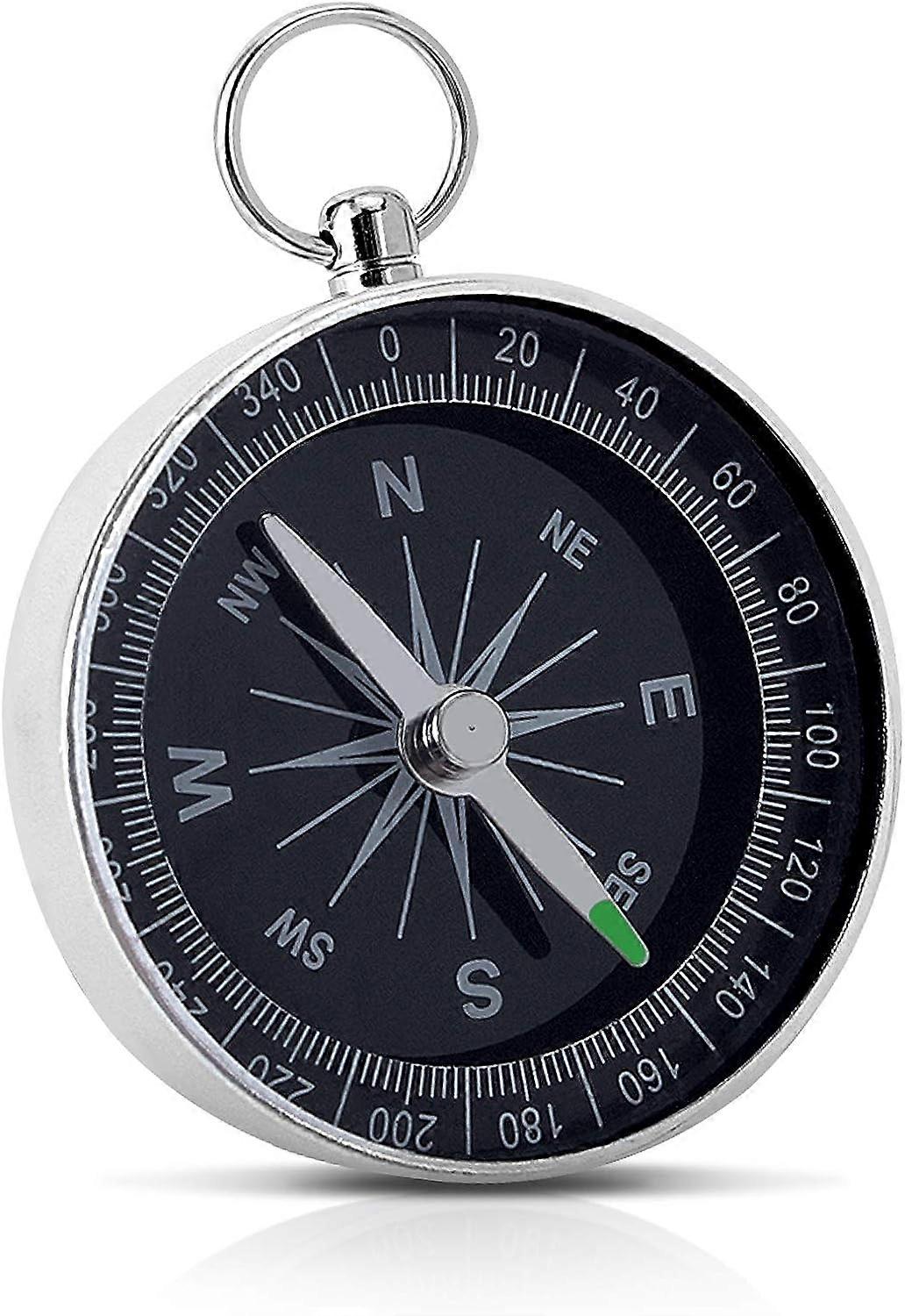 Portable pocket compass, outdoor camping explorer button compass, mountain climbing compass, used for hiking navigation