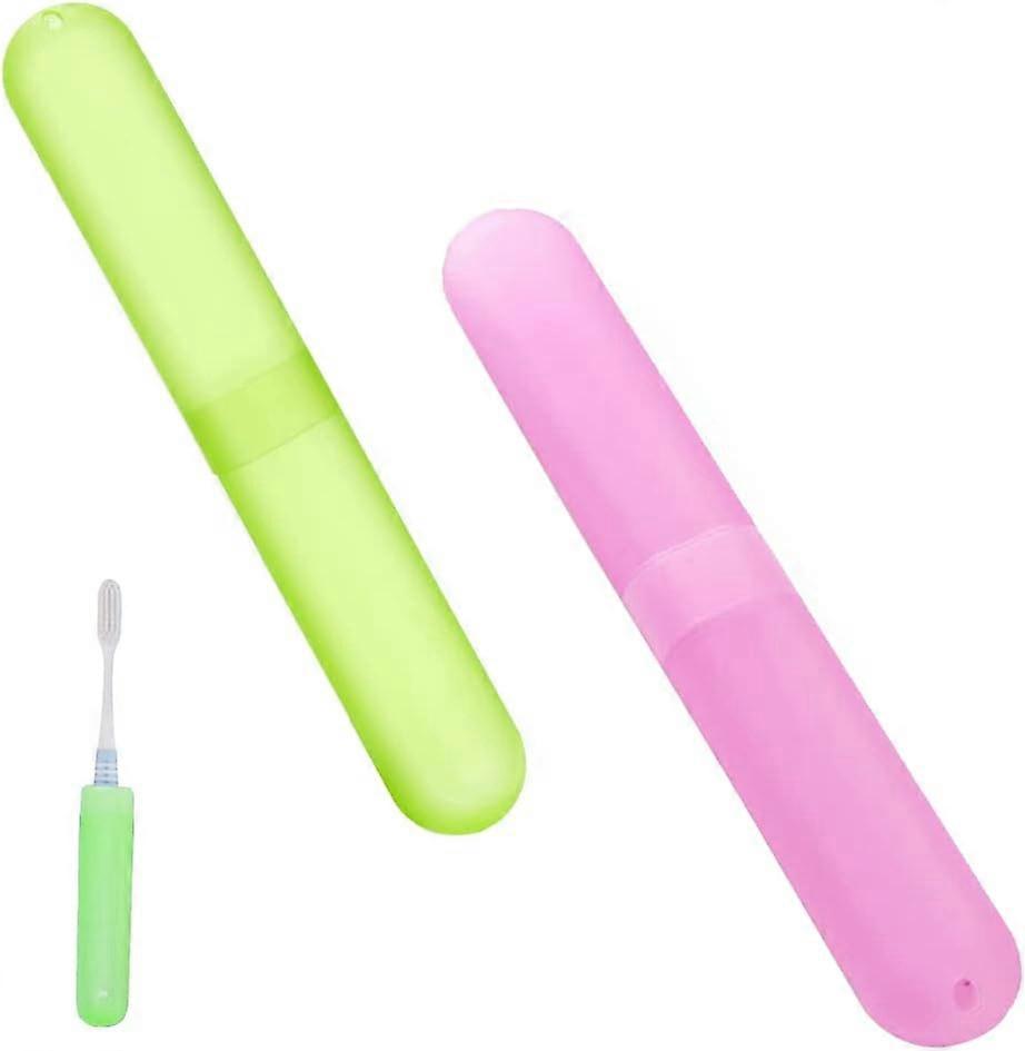 2 Pcs Toothbrush Case, Portable Toothbrush Case, Protective Toothbrush Head Cases for Travel, Family
