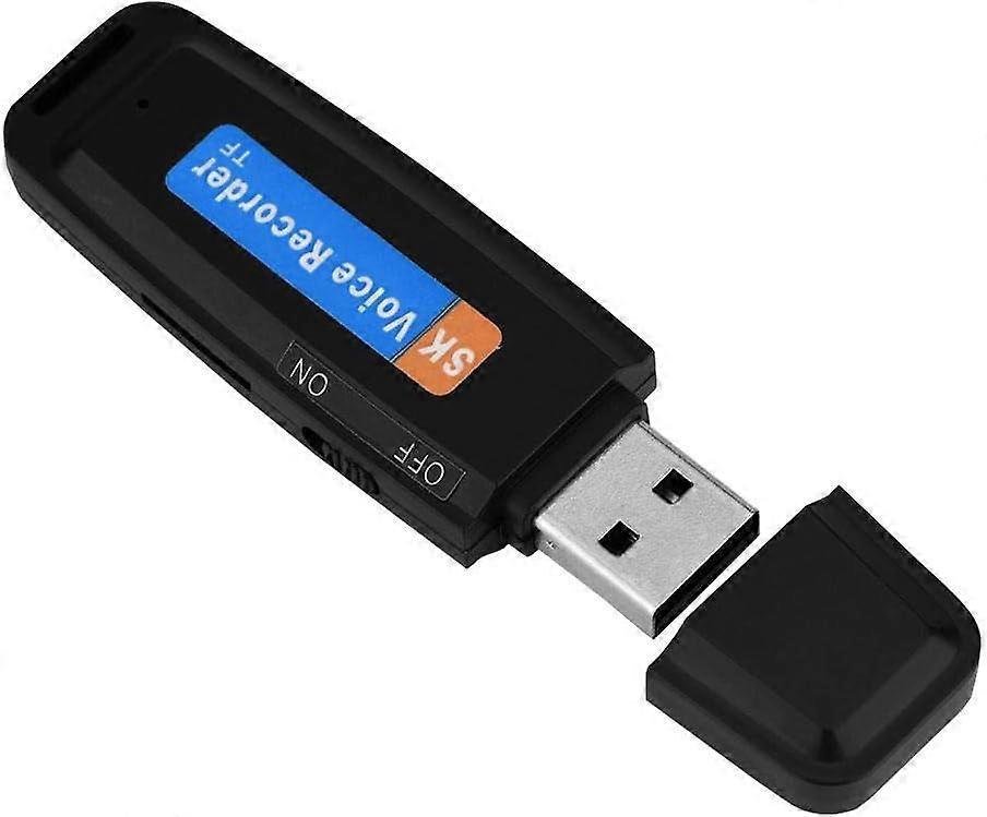 32GB USB2.0 Digital Recorder, TF Card WAV Digital Audio Recorder, USB Flash Drive Digital Recorder with Music Playback, Suitable for Presentations/Lec