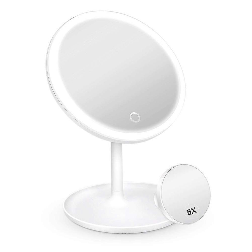 3 Lighting Modes Led Vanity With Light, Detachable 5x Magnification