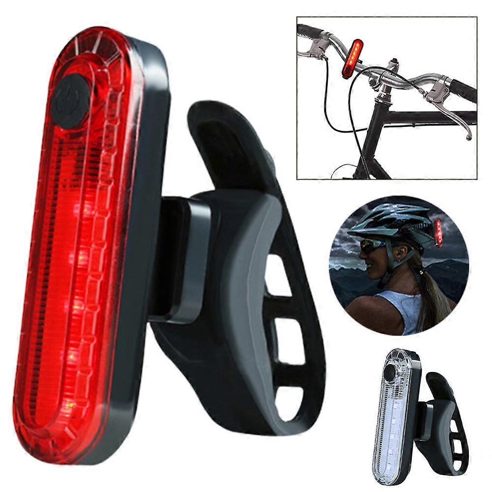 Bicycle Rear Light Back Lamp Waterproof LED Mountain Bike Taillights Signal Flashing Lamps USB Rechargeable